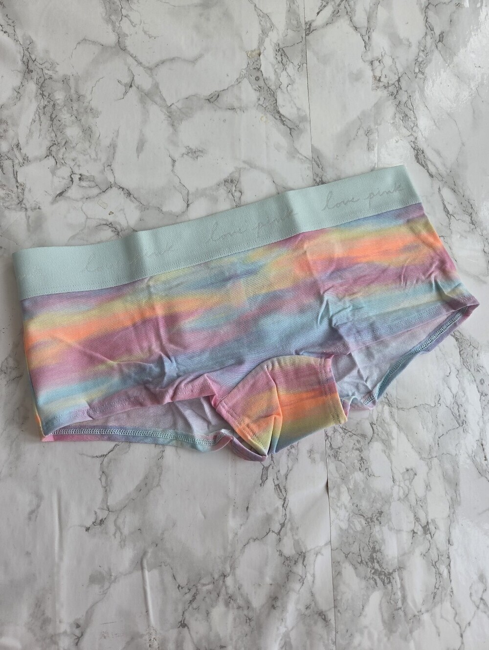Victoria's Secret PINK Logo Cotton Boyshort Panties S NWT